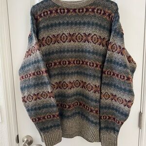 Men's Cozy Multicolor Crewneck Sweater